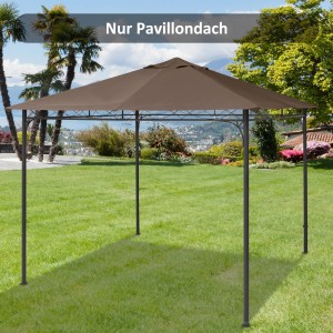Outsunny Pavillondach Ersatzdach in Kaffee für Pavillon Sonnenschutz.