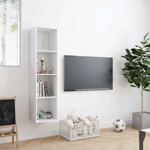 vidaXL Bücherregal/TV-Schrank Weiß 143×30×36 cm 800261