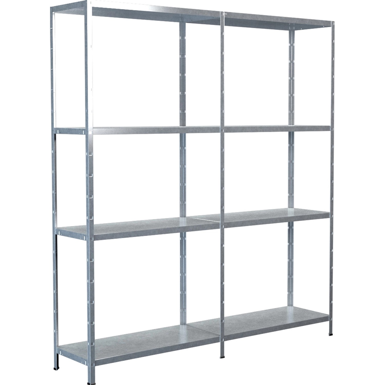 Schulte Set 1 Steckregal/Kellerregal und 1 Anbauregal Verzinkt 180 cm x 160 cm x 35 cm