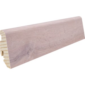 Sockelleiste Eiche Como-Jubile, 58 mm hoch, wasserresistent, zur einfachen Montage mit Clips.