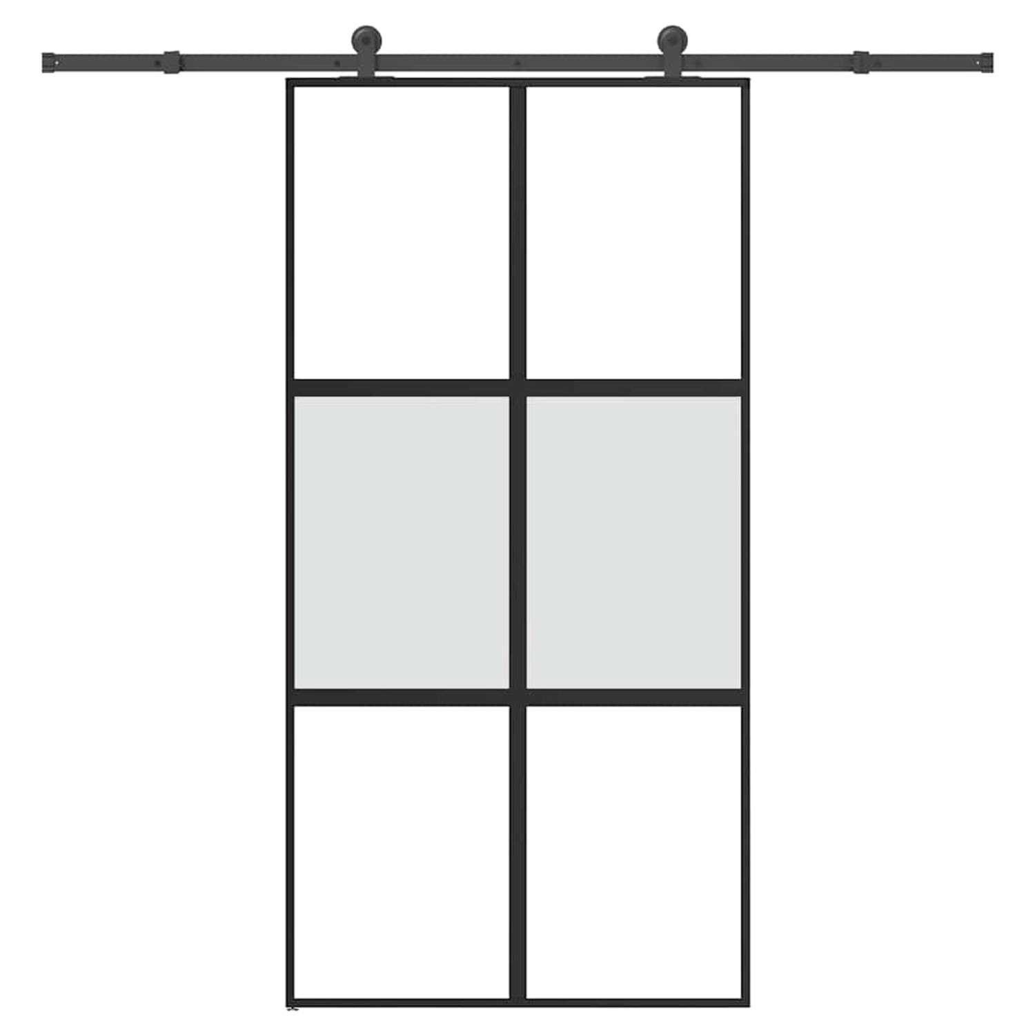 vidaXL Schiebetür mit Beschlag 102,5x205 cm Hartglas & Aluminium 3332976 günstig online kaufen