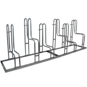TRUTZHOLM Fahrradständer für 6 Fahrräder, höhenversetzt, aus feuerverzinktem Stahl.