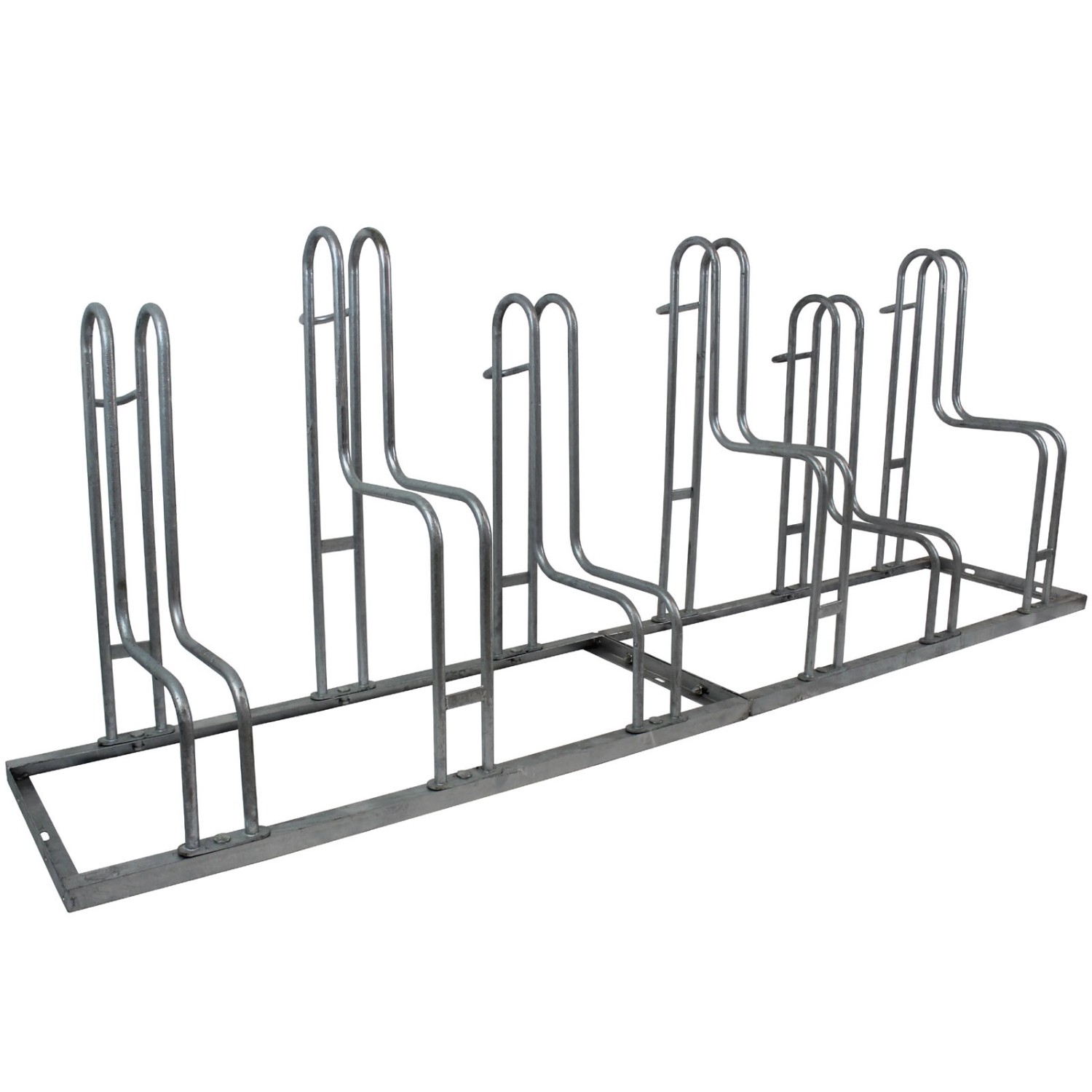 TRUTZHOLM Fahrradständer für 6 Fahrräder Höhenversetzt 210 x 75,5 cm Stahl günstig online kaufen