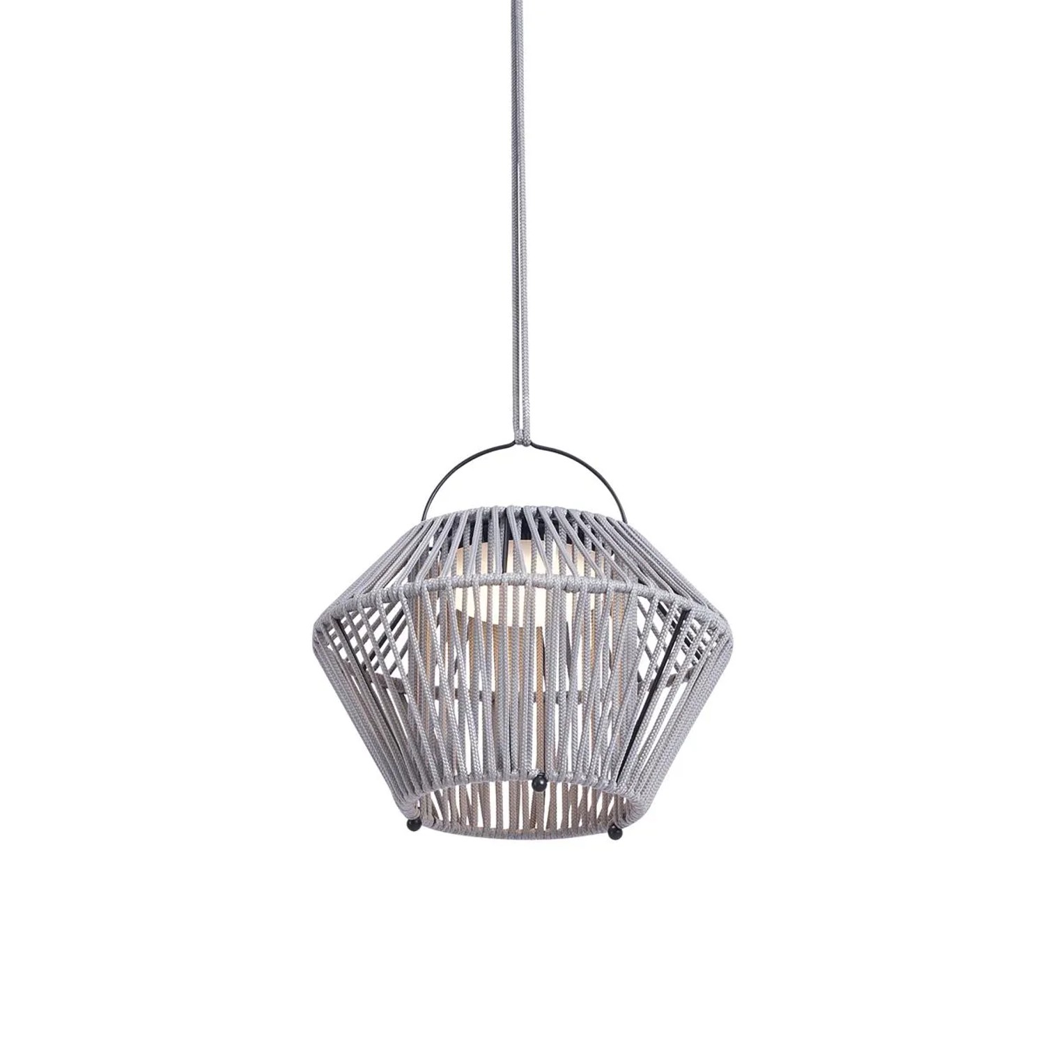 QAZQA Böhmische Tischleuchte Grau inkl  LED 3 Stufen Dimmbar IP54 Solar Wiederaufladbar Duco