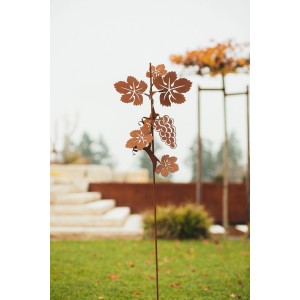 Ferrum Art Design Gartenstecker Vinea, 148 cm, Edelrost-Optik, Gartendekoration.