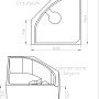 Technische Zeichnung Ottofond Wannenträger Lima 140 cm mit Maßangaben für Montage.