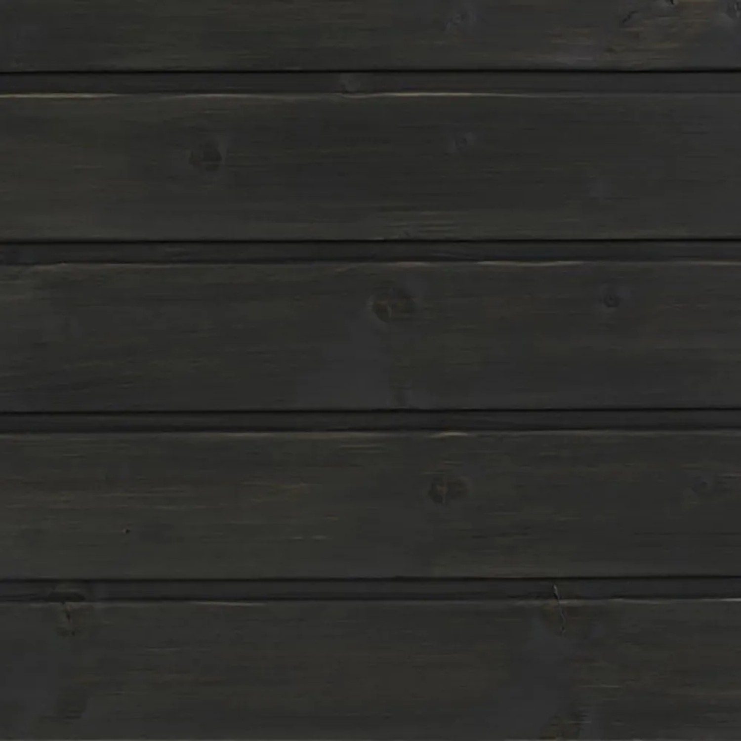 Schwarze Holzverkleidung, behandelt mit Bondex Sauna Finish. Holz-Wachs für den Innenbereich.
