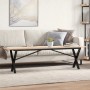 vidaXL Couchtisch mit X-Gestell, 160x40x45 cm, Kiefer Massivholz und Gusseisen