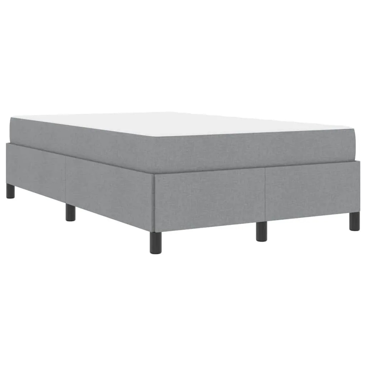 vidaXL Boxspringbett Hellgrau 120 x 190 cm Stoff 3398843 günstig online kaufen