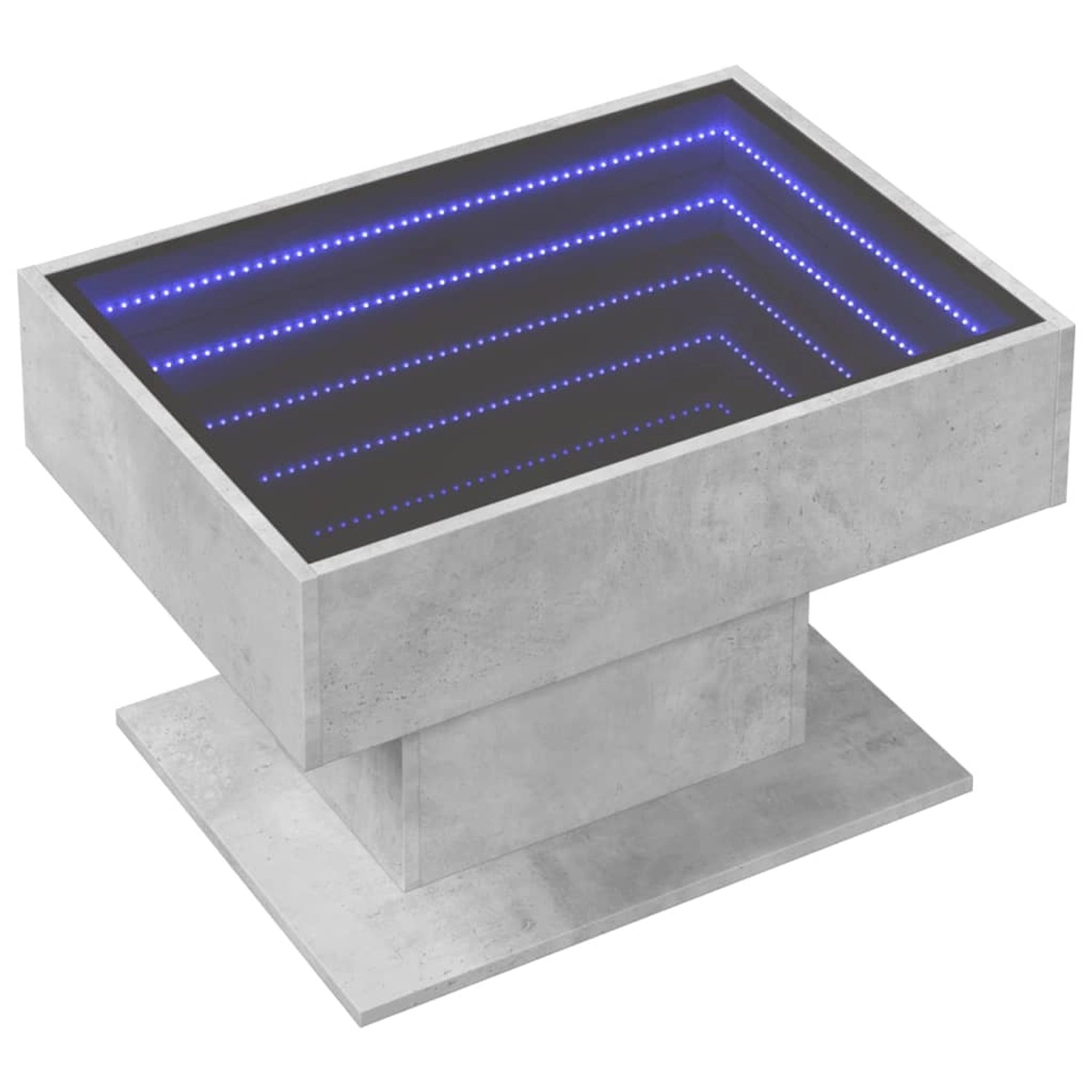 vidaXL LED-Couchtisch Betongrau 70x50x45 cm Holzwerkstoff 847535 günstig online kaufen