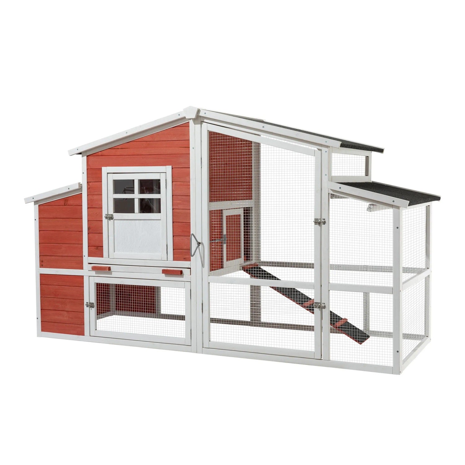 Wiltec Hühnerstall 2010X813X1165Mm Freilauf Fichtenholz Hühnerhaus Kotwanne Huhn