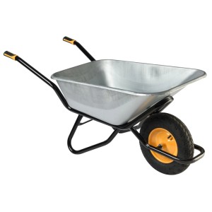 Haemmerlin Schubkarre Clipso Excellium, 120 l, verzinkte Tiefmulde, PU-Rad. Baugeräte für Garten und Bau.