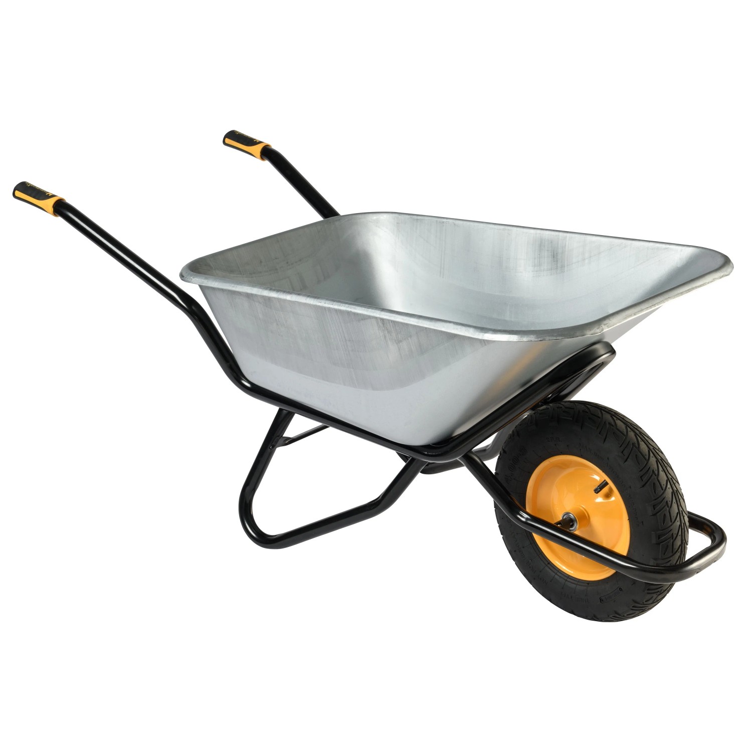 Haemmerlin Schubkarre Clipso Excellium 120 l Tiefmulde PU-Rad Verzinkt