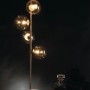 Eco-Light Stehleuchte Neptun, 4-flammig, Messing Champagner mit Glaskugeln.