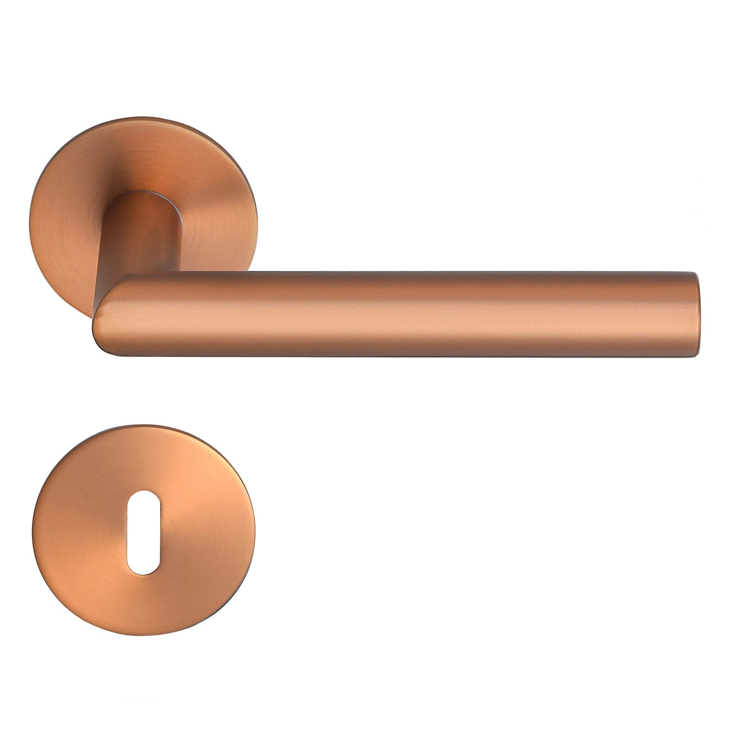 MeinTürgriff Drückergarnitur Toulouse Flachrosette Roségold Türdrücker BB günstig online kaufen