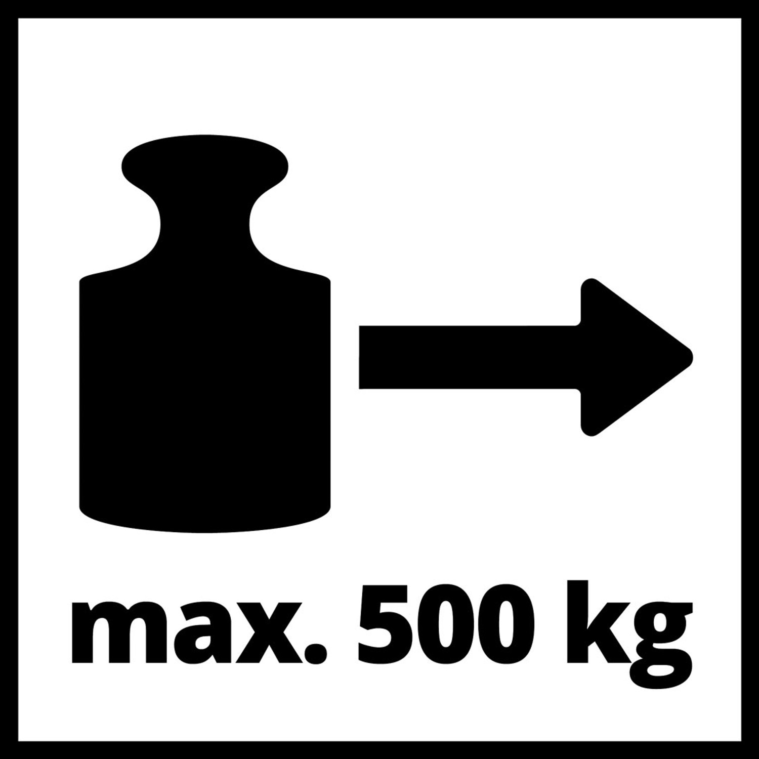 Symbol für max. 500 kg Zugkraft der Einhell Handseilwinde.