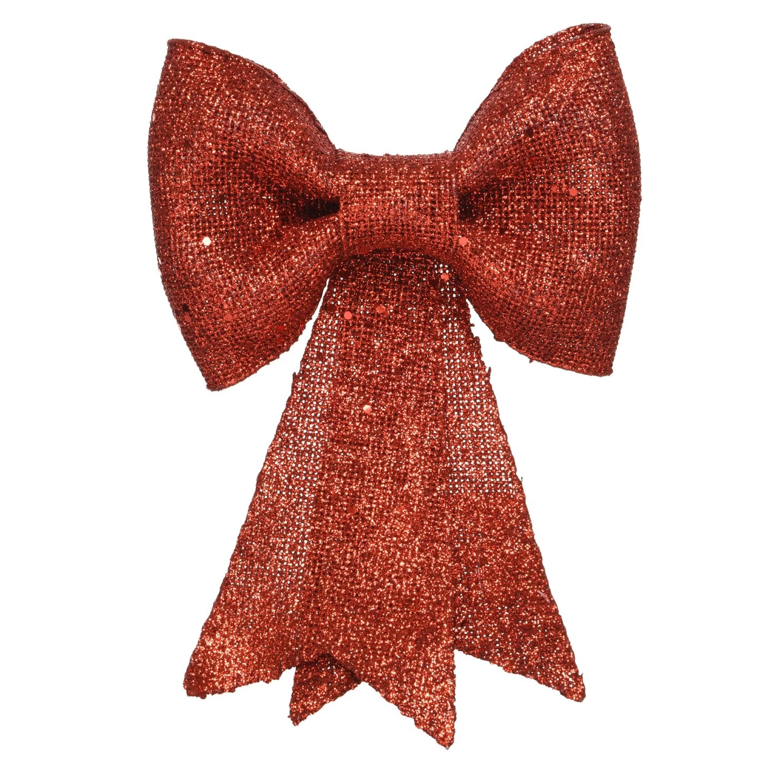 Decoris Deko-Schleife mit Glitzer Groß 40 cm x 31 cm x 7 cm Rot