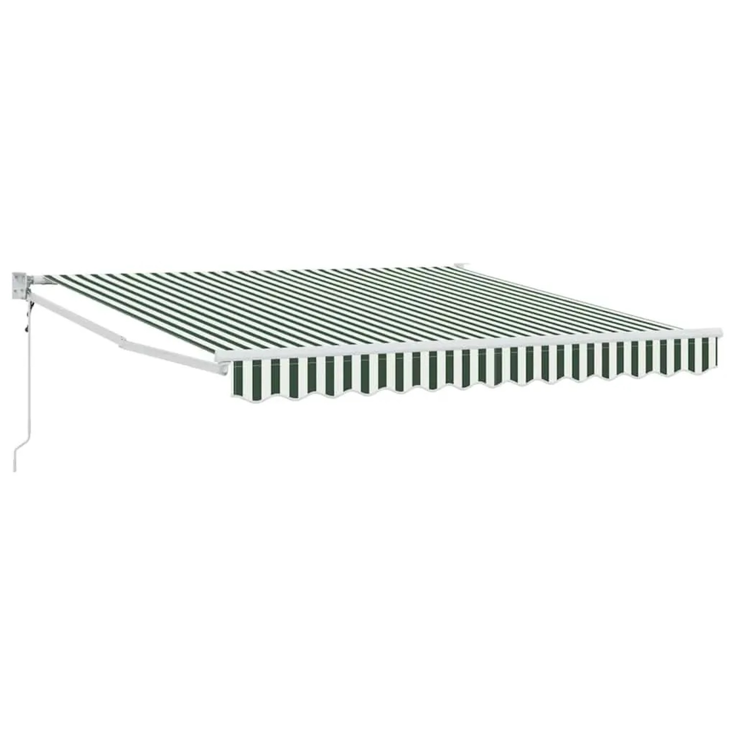 vidaXL Einziehbare Markise Grün und Weiß 350 x 250 cm 3330474