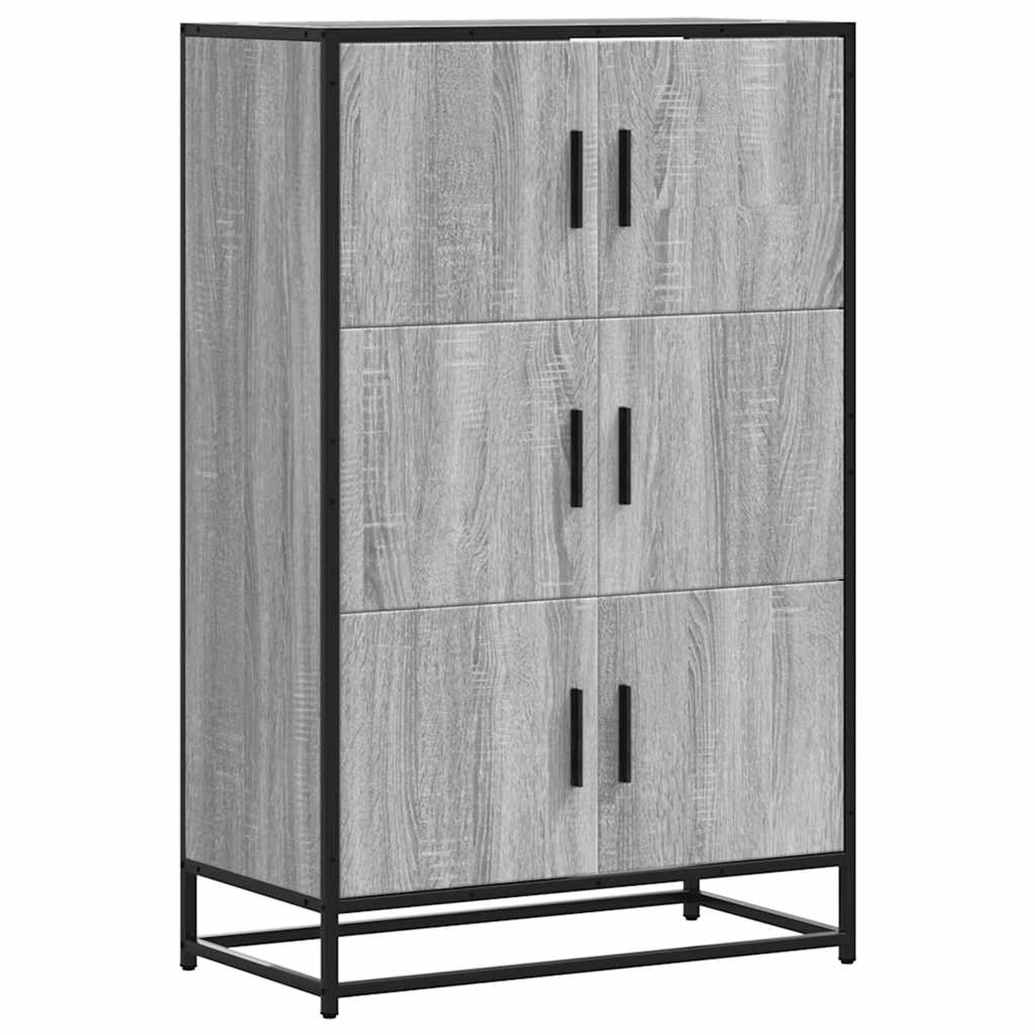 vidaXL Highboard Grau Sonoma 68x35x106,5 cm Holzwerkstoff und Metall 849072 günstig online kaufen