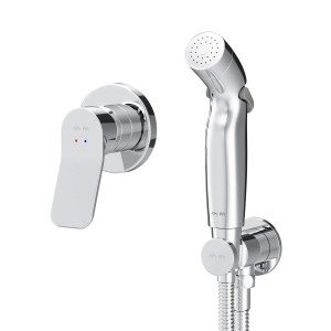 AM.PM Hygienikset X-Joy: Bidet-Set mit Handbrause, Chrom-Optik für moderne Badgestaltung.