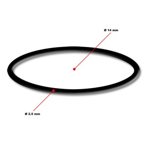 Schwarzer O-Ring als Ersatzteil für SunSun Poolpumpe, geeignet für Poolfilteranlagen.