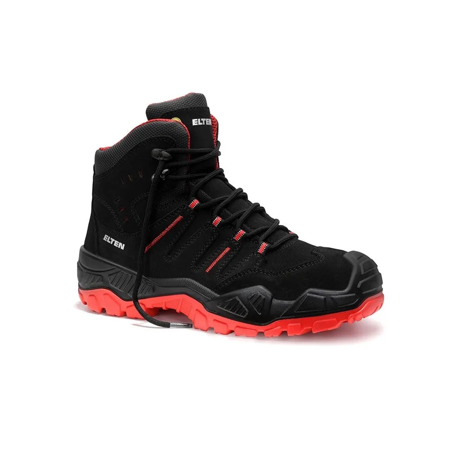 ELTEN Sicherheitsschnürstiefel QUENTIN BLACK RED Mid ESD S3S Größe 46