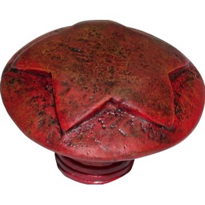 Antikroter Möbelknopf H065 aus Kunststoff für Schränke und Schubladen.