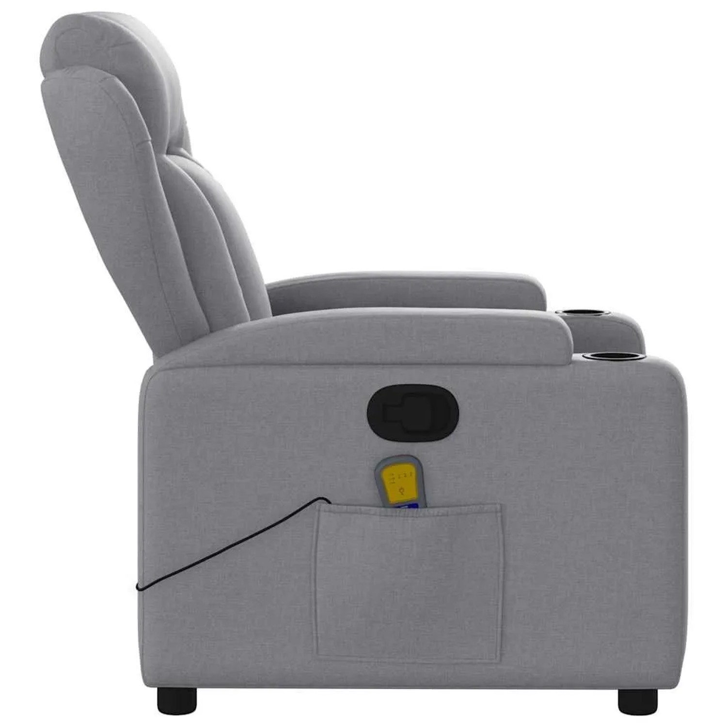 vidaXL Massage-Relaxsessel Hellgrauer Stoff 3206000_8