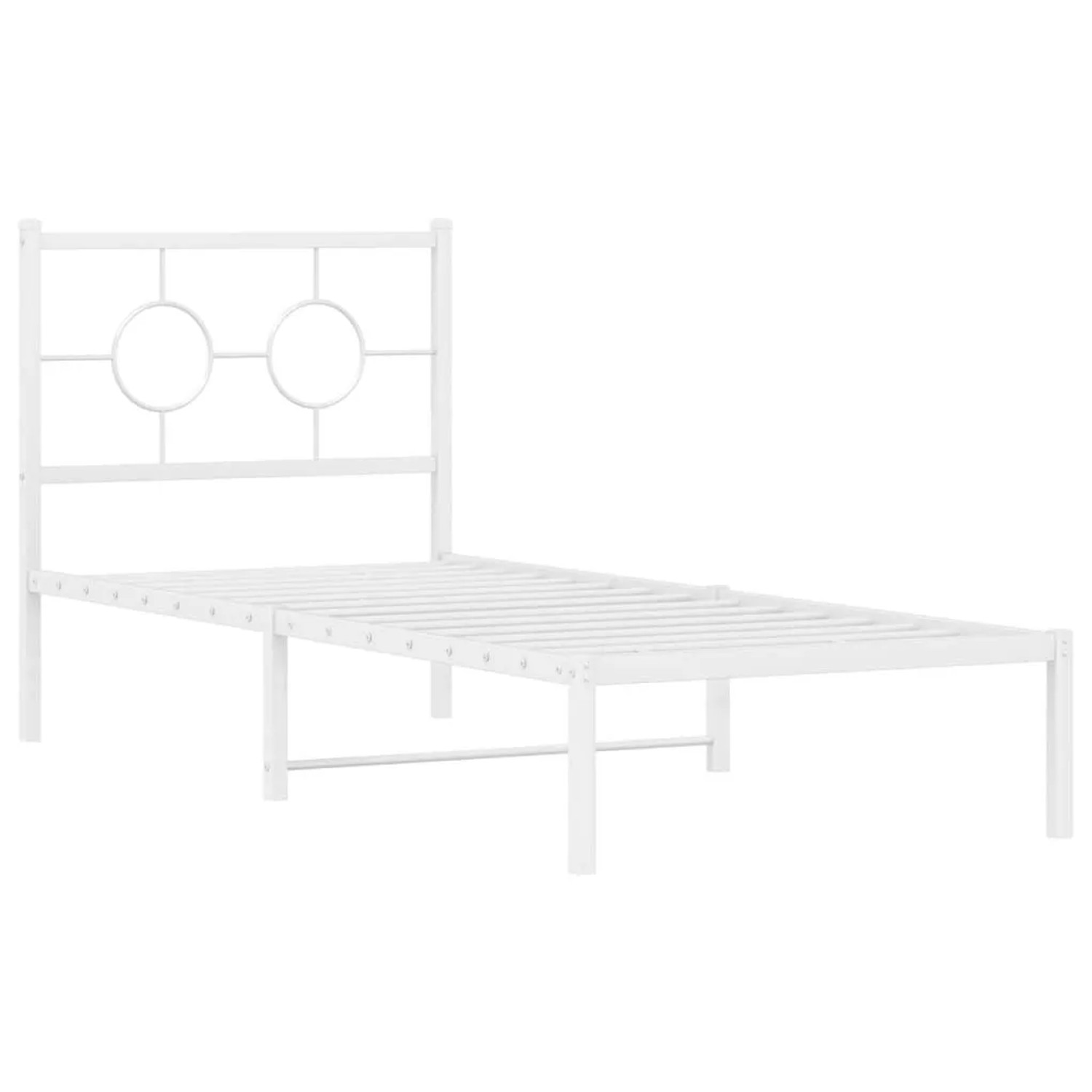 vidaXL Metallbett ohne Matratze mit Kopfteil Weiß 75x190 cm 376265 günstig online kaufen