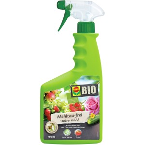 Compo Bio Mehltau-frei Universal AF 750ml Sprühflasche zur Bekämpfung von Mehltau an Pflanzen.
