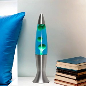 EASYLIGHT Lavalampe Blau Grün 40 cm Hoch mit Leuchtmittel Angelina