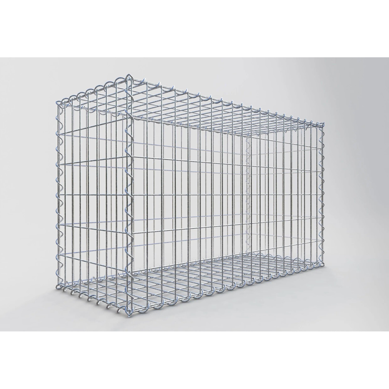 Gabiona Gabionenkorb, 60x100x40 cm, Maschenweite 5x10 cm, Drahtkorb für Einfassungen und Mauersysteme.