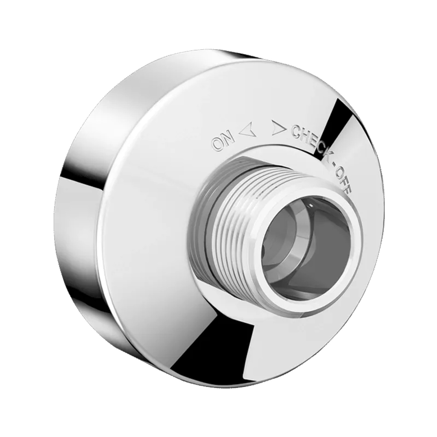 Delabie 2er-Set Anschluss D‑Form STOP/CHECK G1/2B x G3/4B, Chrom