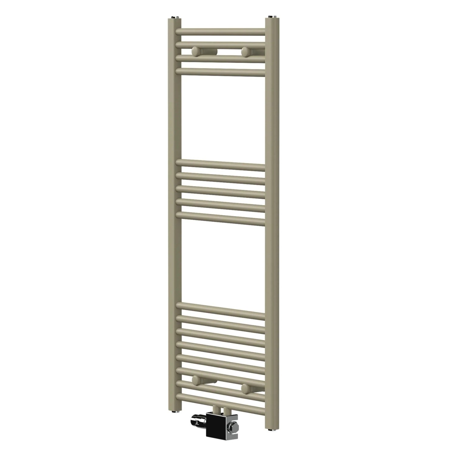 LuxeBath Handtuchheizkörper 500x1200 mm mit Ventil Set Universal Badheizkörper Gerade mit Mittelanschluss