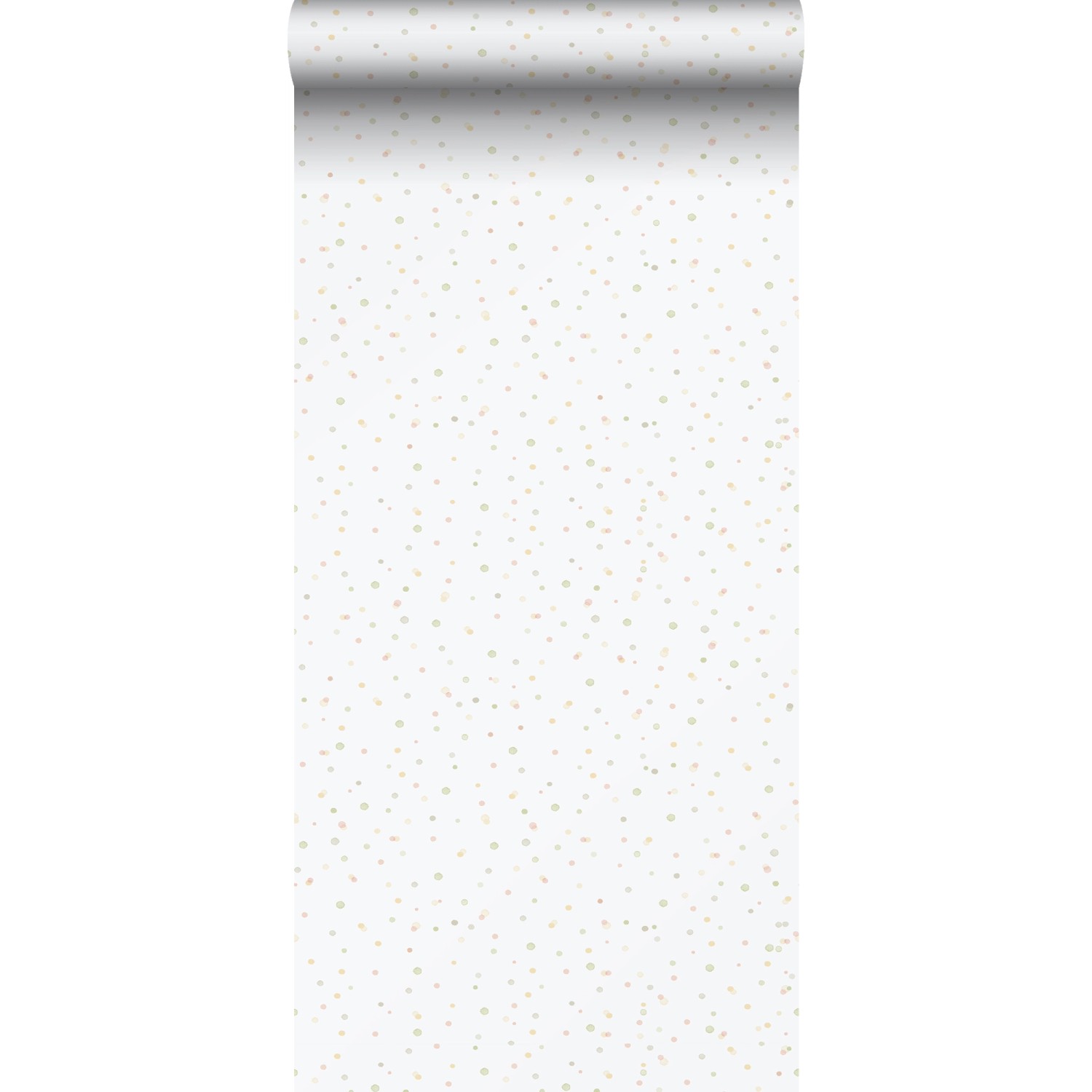 Sanders & Sanders Tapete Punkte Grün Gelb und Weiß 53 cm x 10.05 m günstig online kaufen