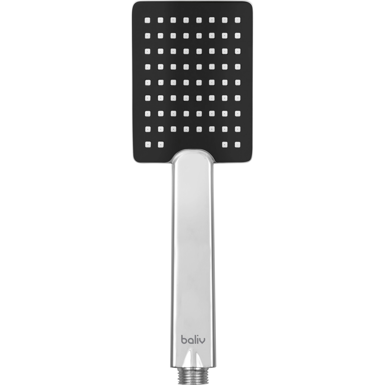 baliv Überkopfbrause-Set KBS-21-30, verchromt. Eckige Handbrause mit Antikalk-Noppen.