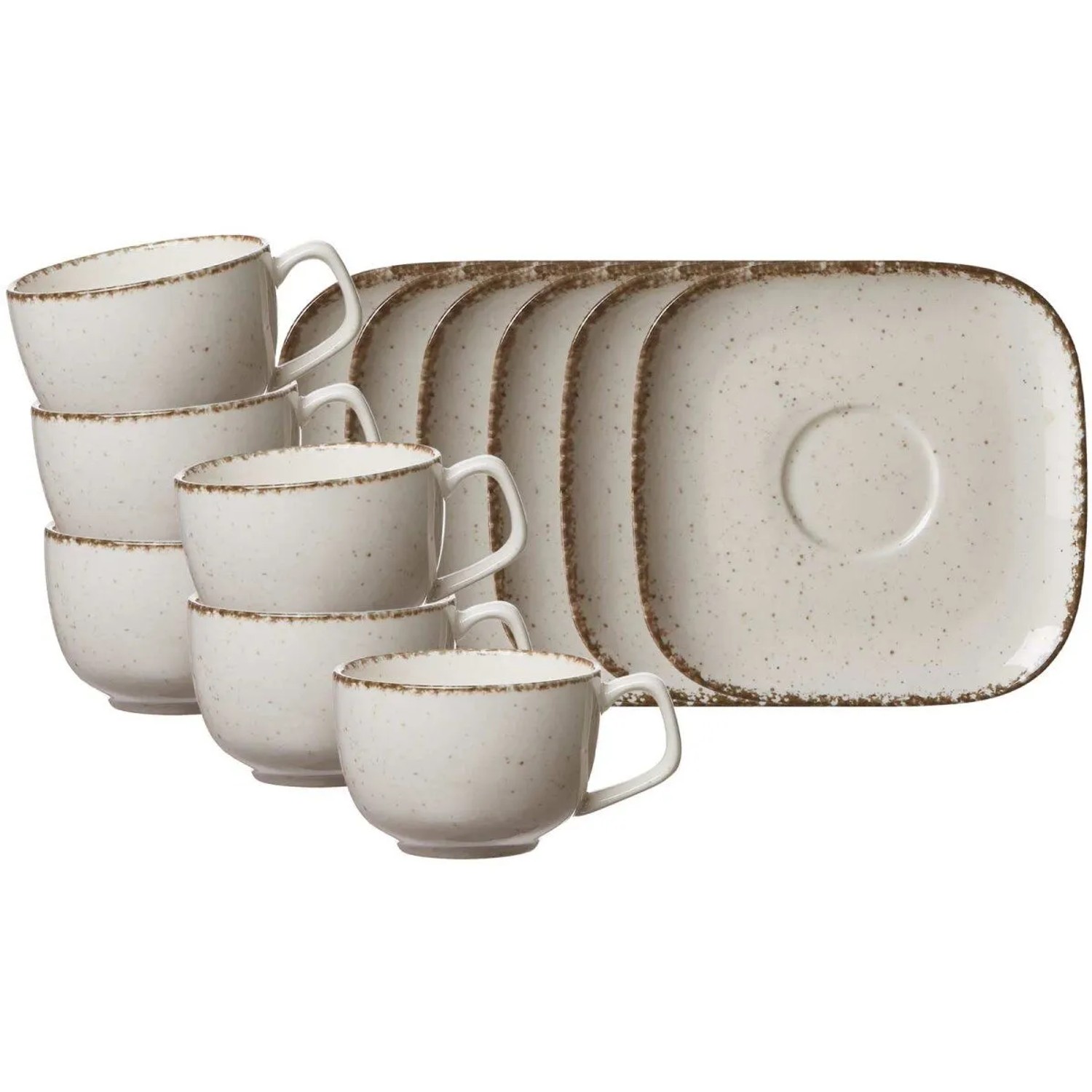 Ritzenhoff & Breker Casa Kaffeetasse mit Untertasse 6er Set Creme