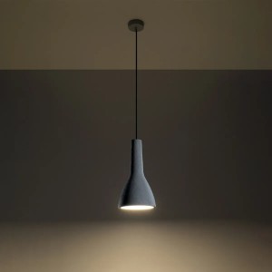 Graue Sollux Lighting Hängeleuchte Empoli aus Beton, Lampen & Leuchten für Wohnzimmer, Küche oder Esszimmer.