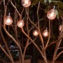 Eglo LED-Lichterkette Partaj, 16-flammig, schwarz, warmweißes Licht, für den Außenbereich.