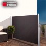 Noor Seitenmarkise Exklusiv, 100x350 cm, Anthrazit, als Wind- und Sichtschutz auf Terrasse.