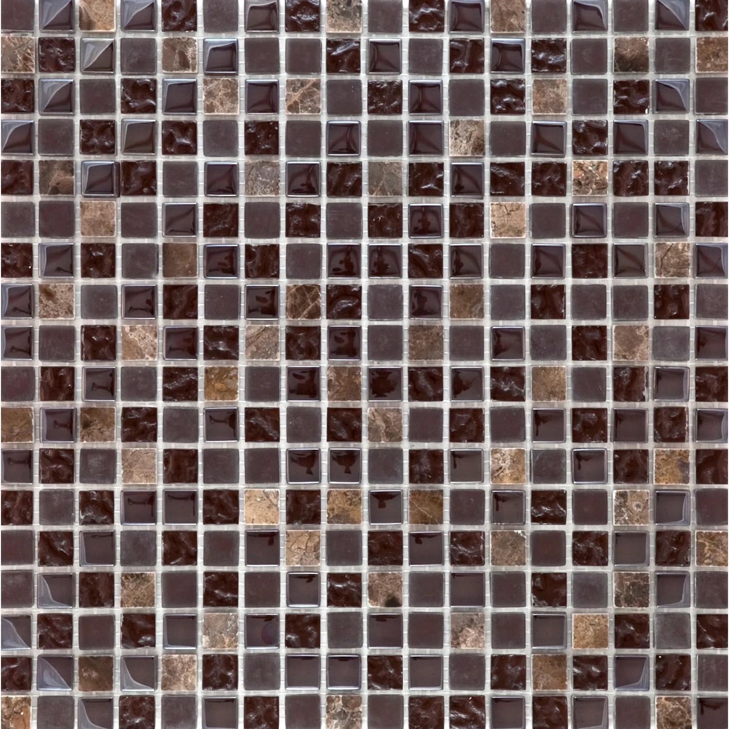 Mosaikmatte Glas Naturstein Steel 30 cm x 30 cm günstig online kaufen