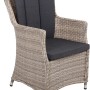 Garten Pleasure Sessel Dijon, Teil des 5-teiligen Lounge-Gartenmöbel Sets, grau mit Polster.