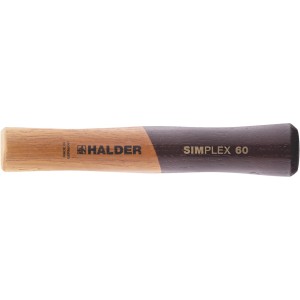 Halder Simplex Holz Ersatzstiel 207mm für 60mm Hammerkopf, ergonomisch geformt, zweifarbig.