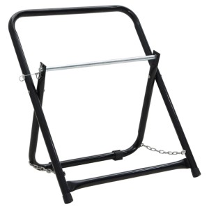 vidaXL Schlauchwagen 48 cm 45 kg Schwarz Pulverbeschichteter Stahl 156041