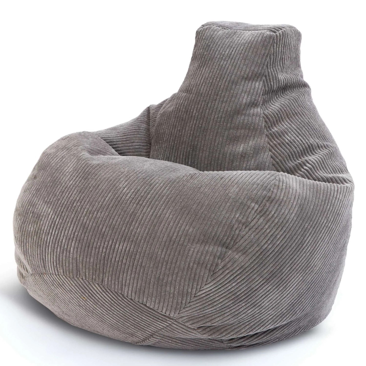 Green Bean Sitzsack Cozy 80 x 90 x 90 cm Cord mit EPS-Perlen-Füllung Hellgrau