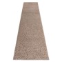 Beiger Shaggy-Läufer Soffi, 60x300cm, mit weichem, hohem Flor aus Polypropylen.
