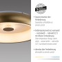LED-Deckenleuchte Vertigo in Messing-Optik, dimmbar und mit Kristalleffekt.