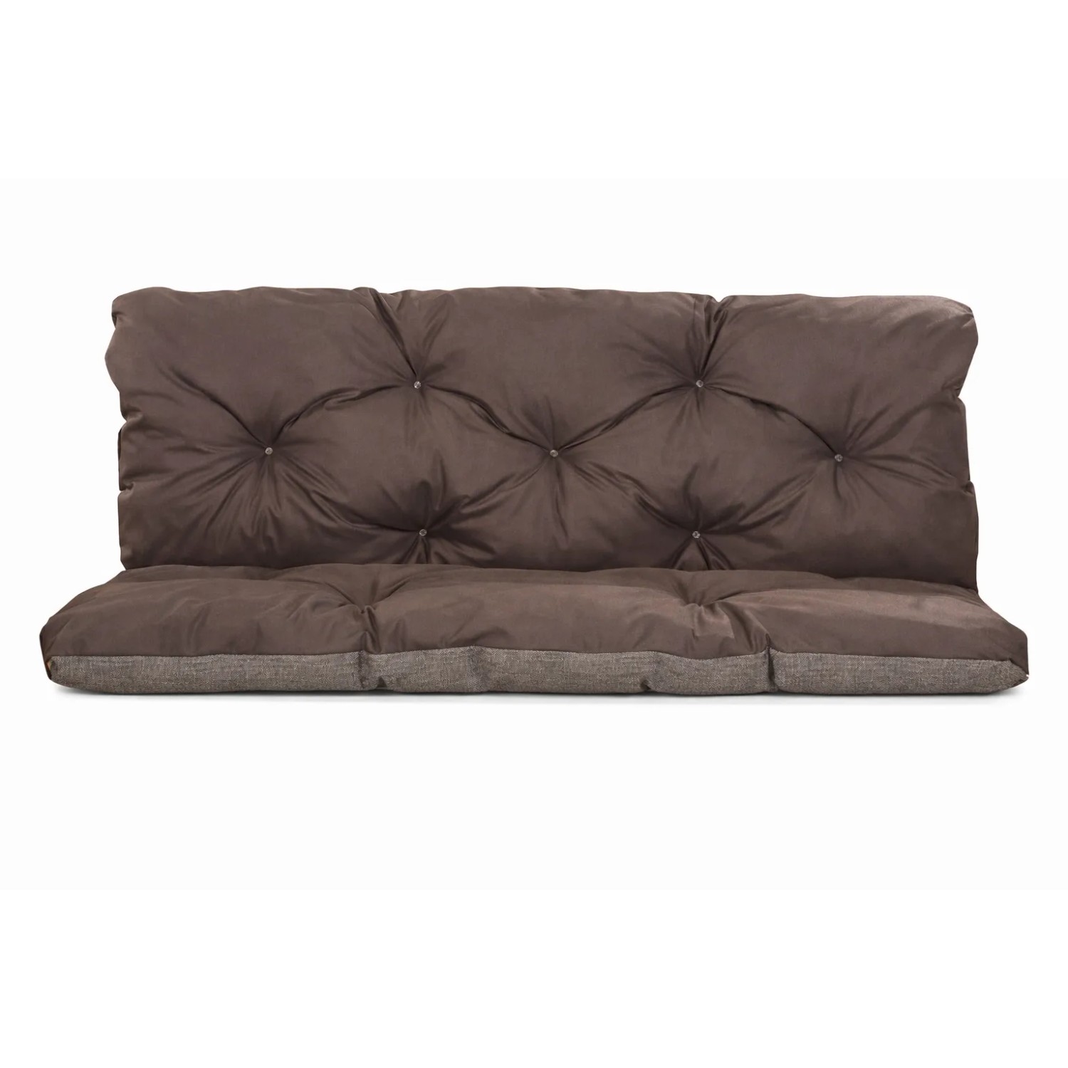 Setgarden Smal Outdoor Kissen Bankauflage 100x60x50cm Kissen Für 2-Sitzer Bänke 1tlg Braun