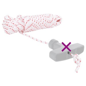 vidaXL Starterseil Weiß und Rot Ø4 mm 10 m Nylon 4100612