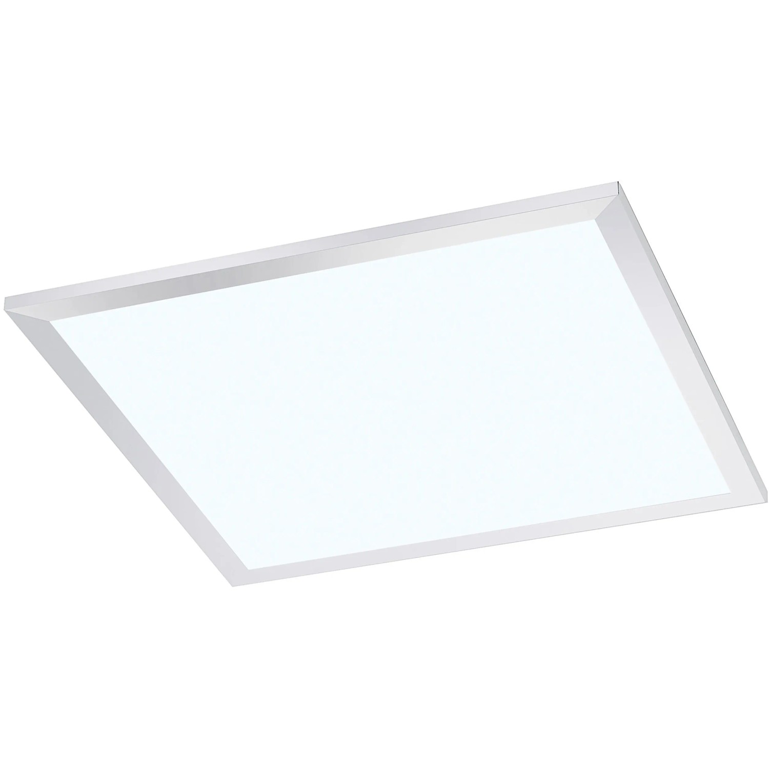 Quadratische LED-Deckenleuchte Flag von Paul Neuhaus, 45x45 cm, Chromrahmen.